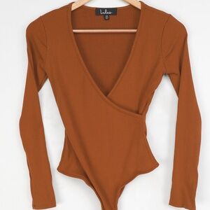 Lulus Rust Brown Bodysuit - Size S